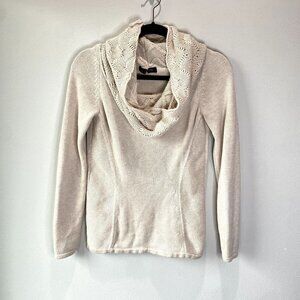 The Limited Cream Cowl Neck Sweater XS